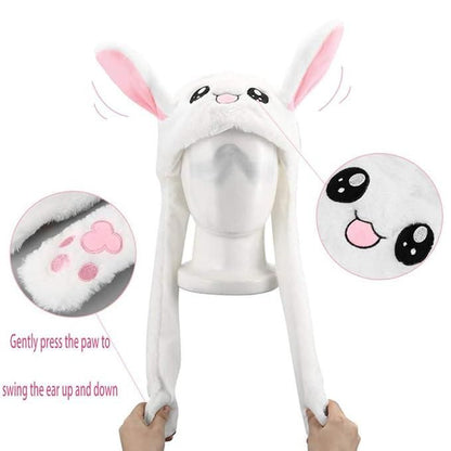 Cute Bunny Plush Ear Pop Hat