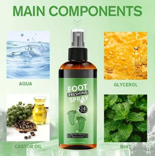 Instant Foot Freshening Spray – Odor Control (Pack of 2)
