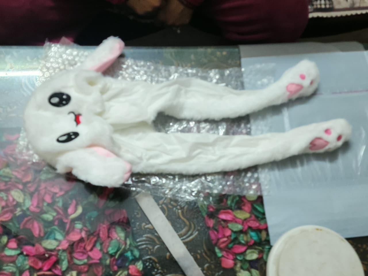 Cute Bunny Plush Ear Pop Hat