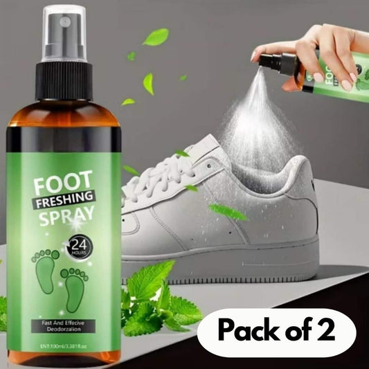 Instant Foot Freshening Spray – Odor Control (Pack of 2)