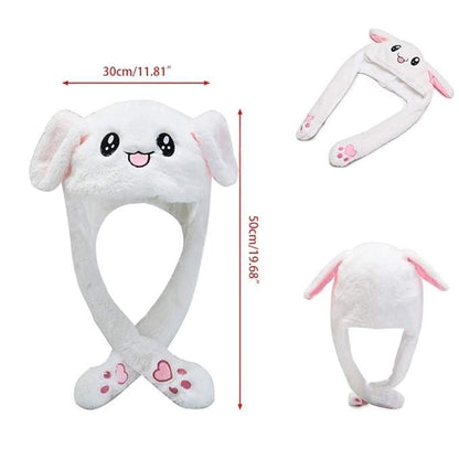 Cute Bunny Plush Ear Pop Hat